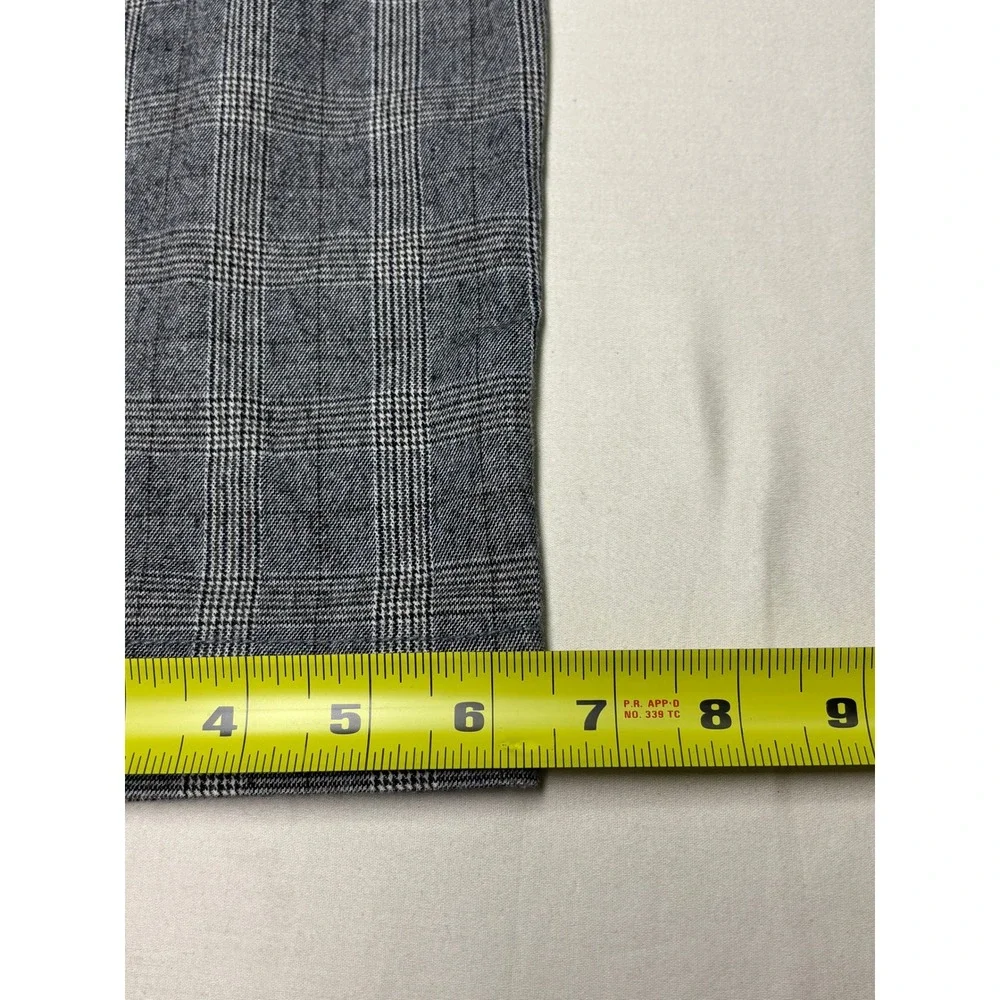 Banana Republic Mens 29x29 Grey Plaid Slim Tapered Fit Trousers Dress Pants